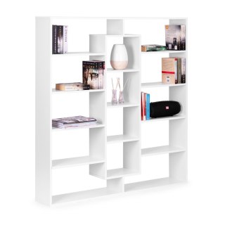 Nowoczesny stojący regał szafka na książki 14 półek biały ModernHome ModernHome