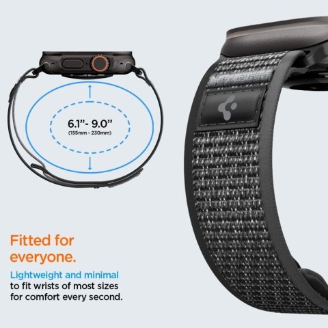 Spigen Athlex Air 2 - Pasek do Apple Watch 44/45/46/49 mm (Active Black / Grey) Spigen