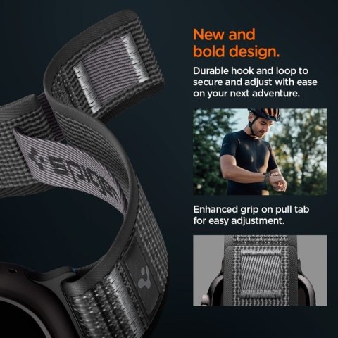 Spigen Athlex Air 2 - Pasek do Apple Watch 44/45/46/49 mm (Active Black / Grey) Spigen