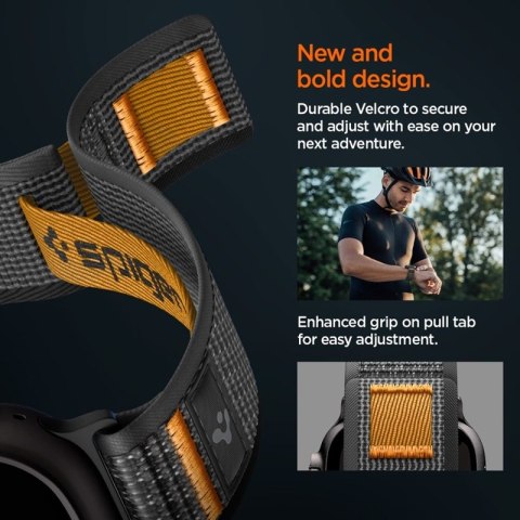 Spigen Athlex Air 2 - Pasek do Apple Watch 44/45/46/49 mm (Active Black / Orange) Spigen