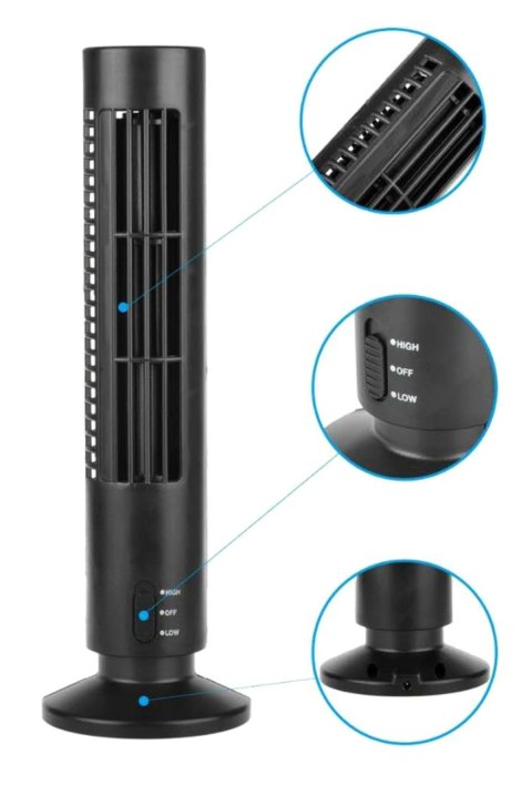 AG389E Wentylator kolumnowy usb 2,5w bla ATL