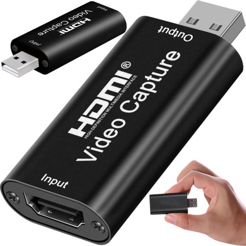 Karta przechwytywania wideo grabber hdmi - usb org video do 4k czarna RTO