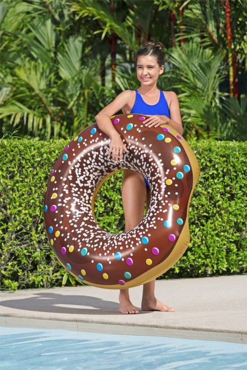 Koło Do Pływania Donut Pączek Brązowy 107 cm Bestway 36118 BESTWAY