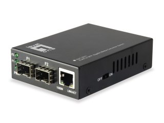 LevelOne GVT-2011 - Media konwerter - GigE - 10Base-T, 100Base-TX, 1000Base-T, 1000Base-X - RJ-45 / SFP (mini-GBIC) No name