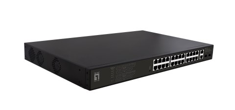 Przełącznik LevelOne GB PoE+ 28-portowy 19" 390W 1Gbps No name