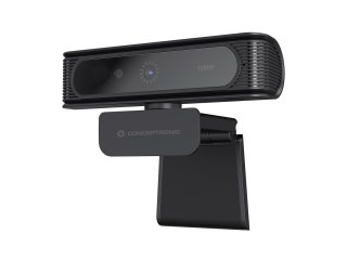 CONCEPTRONIC Kamera internetowa USB-A2.0 80° 1080P/30Hz FullHD + Mikrofon czarno-biały No name