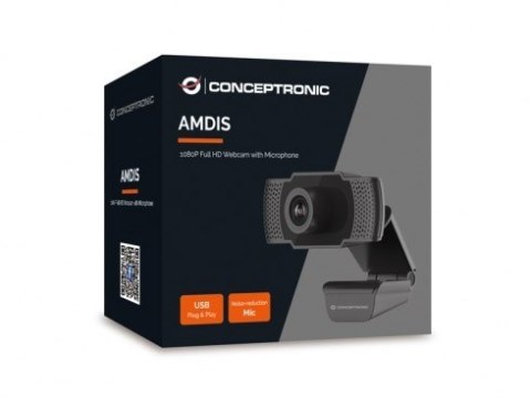 Conceptronic AMDIS01B kamera internetowa 2 MP 1920 x 1080 px USB 2.0 Czarny No name