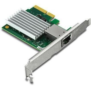 Karta sieciowa Trendnet TEG-10GECTX, wewnętrzna, przewodowa, PCI Express, Ethernet, 10000 Mbit/s, zielony, szary No name