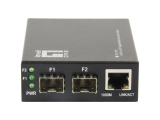 LevelOne GVT-2011 - Media konwerter - GigE - 10Base-T, 100Base-TX, 1000Base-T, 1000Base-X - RJ-45 / SFP (mini-GBIC) No name