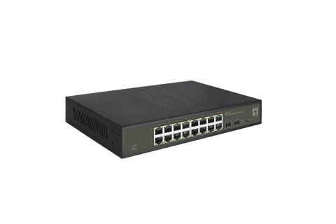 LevelOne Hilbert 18-portowy gigabitowy przełącznik Smart Lite - 16 x Gigabit RJ45 - 2 x Gigabit SFP No name