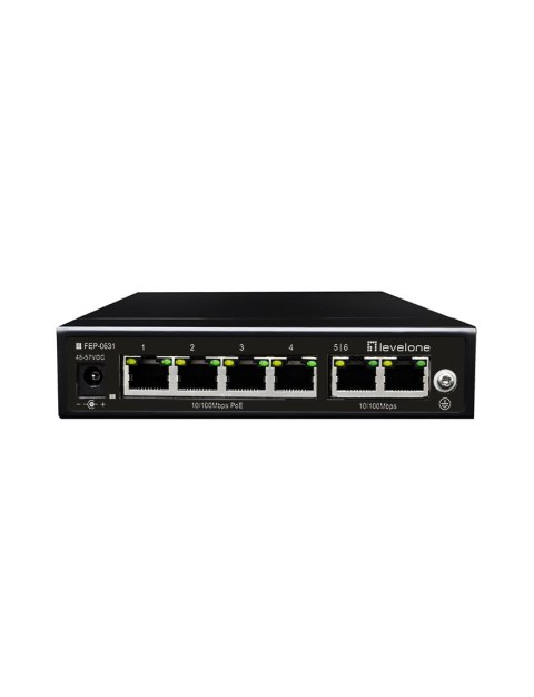 Przełącznik LevelOne FE PoE+ 6-portowy 60W 100Mbps No name