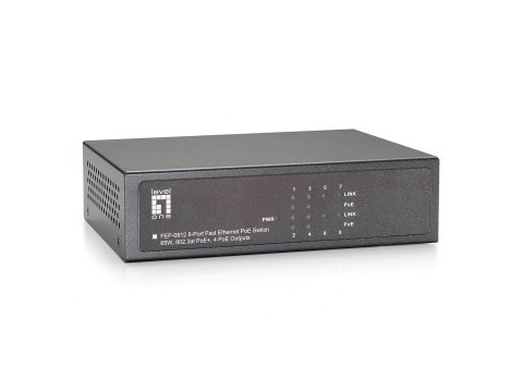 Przełącznik LevelOne FE PoE+ 8-portowy 65W 100Mbps No name
