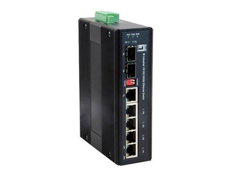 Przełącznik LevelOne Industrial GB 6-portowy/IP30+DIN 1Gbps No name