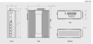 Przełącznik LevelOne Industrial GB 6-portowy/IP30+DIN 1Gbps No name
