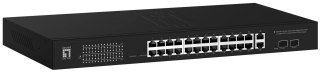 Przełącznik LevelOne WebSmart/GB PoE 28-portowy 19" 375W 1Gbps No name