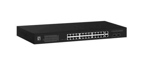 Przełącznik LevelOne WebSmart/GB PoE 28-portowy 19" 375W 1Gbps No name