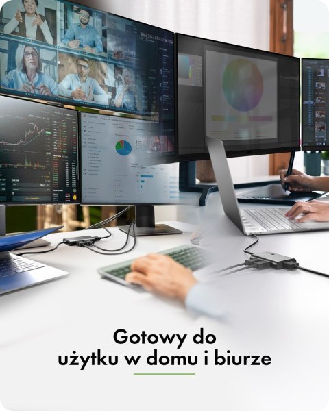 Adapter IcyBox USB Type-C 3x HDMI-VideoausgĂ¤nge No name