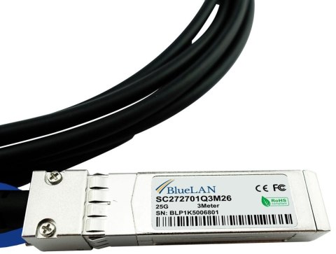 BlueOptics SFP-H25G-CU1M-BL kabel InfiniBand / światłowodowy 1 m SFP28 Czarny No name