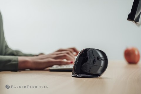 Mysz BakkerElkhuizen Evoluent D pionowa z 6 przyciskami, średnia, bezprzewodowa No name