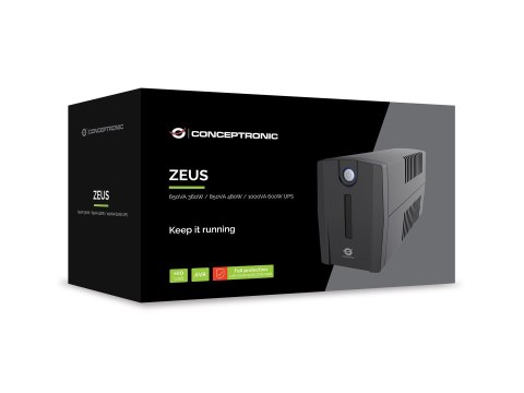 Zasilacz awaryjny UPS Conceptronic 850 VA/480 W/2xUK/HID USB/RJ45in/Out/AVR sw No name