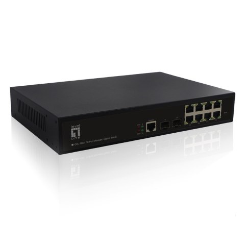 10-portowy zarządzalny przełącznik gigabitowy L2, 2x GE SFP Producent: LEVELONE (GEL-1061V2) No name