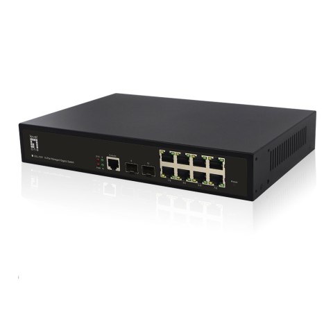 10-portowy zarządzalny przełącznik gigabitowy L2, 2x GE SFP Producent: LEVELONE (GEL-1061V2) No name
