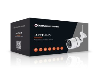 Bezprzewodowa kamera IP w chmurze Conceptronic JARETH HD - Sieciowa kamera bezpieczeństwa - Zewnętrzna - Odporna na warunki atmo No name