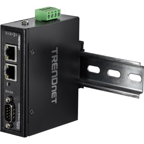 Brama przemysłowa TRENDnet TI-M12 - 100Mb LAN, RS-232, RS-485, Modbus, RS-442 - DC - Możliwość montażu na ścianie / szynie DIN - No name