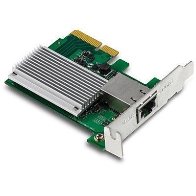 Karta sieciowa Trendnet TEG-10GECTX, wewnętrzna, przewodowa, PCI Express, Ethernet, 10000 Mbit/s, zielony, szary No name