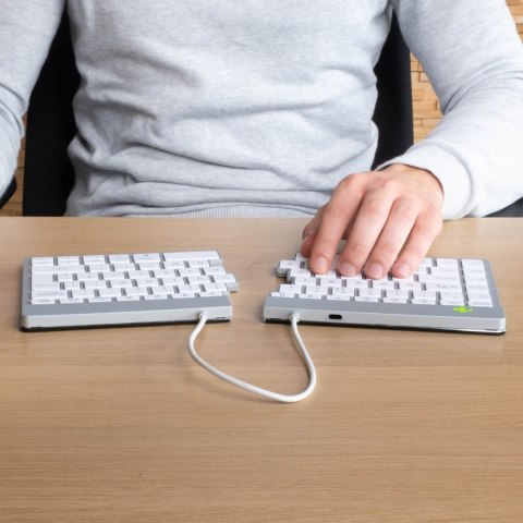 Klawiatura R-Go Tastatur Split Break US-Layout Bluetooth weiĂź No name