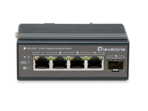LevelOne IGU-0501 Przełącznik sieciowy Gigabit Ethernet Power over Ethernet No name