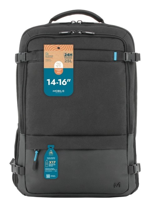 Mobilis Trendy 24h Backpack 14-16'' Black 25L 100% Recycled No name