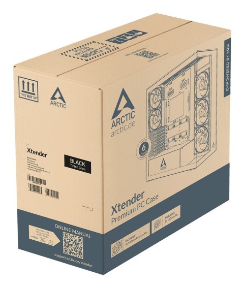 Obudowa Arctic Xtender Schwarz Glasfenster ohne GPU mount No name