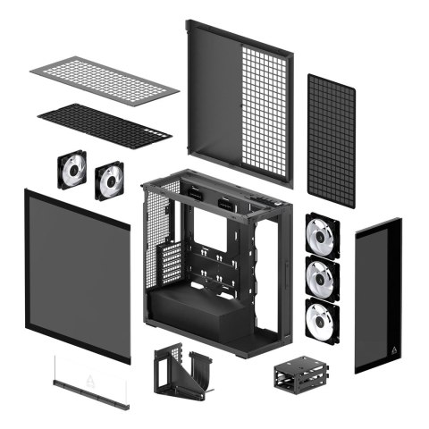 Obudowa Arctic Xtender Schwarz z oknem z GPU mountem No name