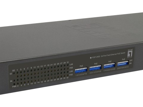 Przełącznik LevelOne FE PoE+ 34-portowy 19" 250W 1Gbps No name