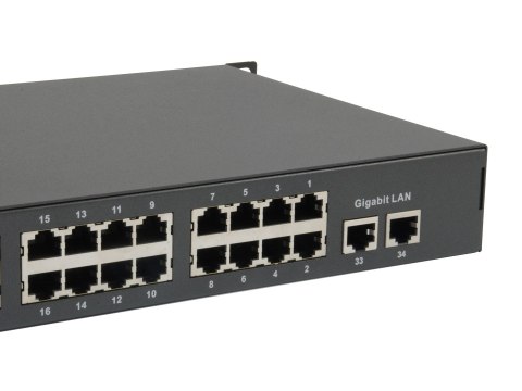 Przełącznik LevelOne FE PoE+ 34-portowy 19" 250W 1Gbps No name