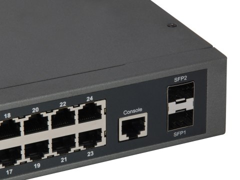 Przełącznik LevelOne WebSmart/GB PoE+ 26-portowy 19" 370W 1Gbps No name