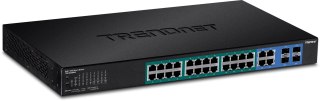 Przełącznik TRENDnet 28 portów zarządzalny Gbit PoE+ 370W WebSmart 19" No name