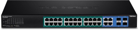 Przełącznik TRENDnet 28 portów zarządzalny Gbit PoE+ 370W WebSmart 19" No name