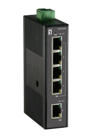 Przemysłowy przełącznik FE LevelOne 5-portowy + DIN 100Mbps No name