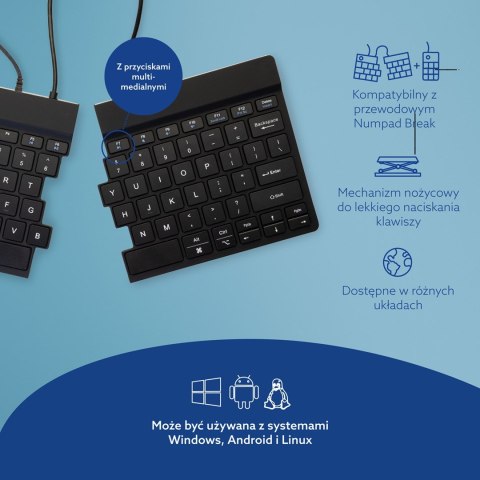 R-Go Tastatur Split Break US-Layout verkabelt schwarz No name