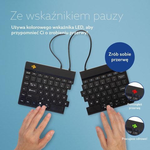 R-Go Tastatur Split Break US-Layout verkabelt schwarz No name