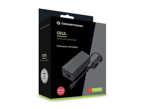 Conceptronic OZUL08B10 adapter zasilający/ inwentor Wewnętrzna 90 W Czarny No name