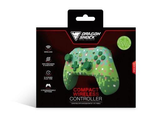 Dragonshock PopTop Zielony, Ciemny Zielony, Różowy, Biały Bluetooth Gamepad Analogowa/Cyfrowa Nintendo Switch, PC No name