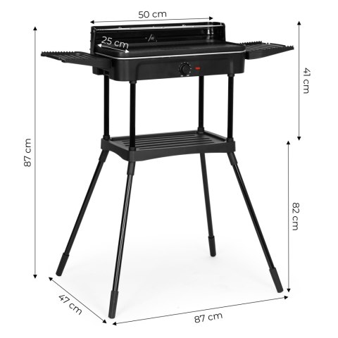 Grill elektryczny 3w1 stojący stołowy płyta grillowa ociekacz termostat MultiGarden MultiGarden