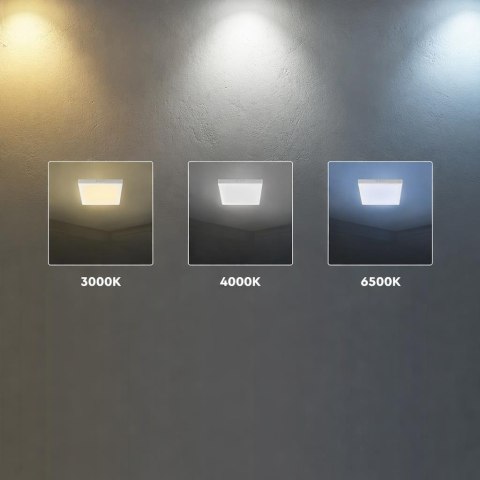 Panel wpuszczany downlight V-TAC 12W LED CREE CHIP kwadrat 170x170mm VT-61012CCT 3000K-4000K-6500K 1320lm 6 lat gwarancji