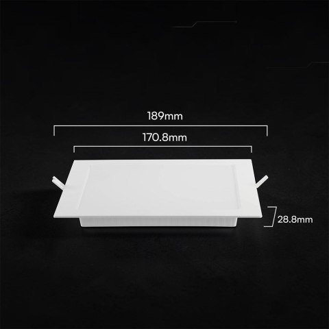 Panel wpuszczany downlight V-TAC 12W LED CREE CHIP kwadrat 170x170mm VT-61012CCT 3000K-4000K-6500K 1320lm 6 lat gwarancji
