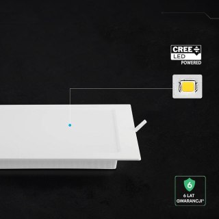 Panel wpuszczany downlight V-TAC 18W LED CREE CHIP kwadrat 295x295mm VT-61024CCT 3000K-4000K-6500K 2640lm 6 lat gwarancji