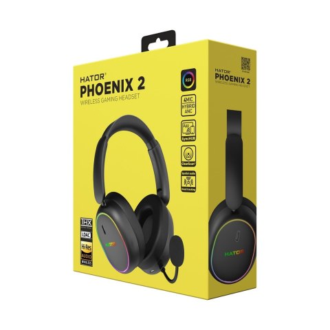 Słuchawki dla graczy Hator Phoenix 2 Wireless bezprzewodowe czarne No name
