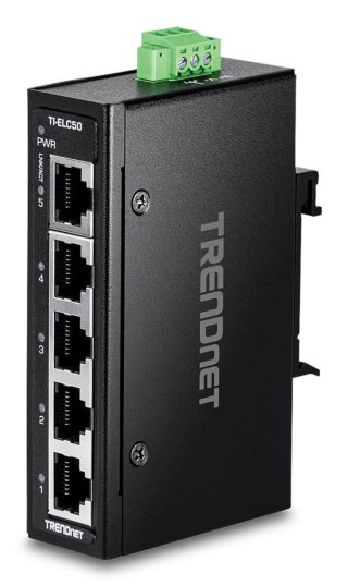 Trendnet TI-ELC50 przełącznik sieciowy Nie zarządzany Fast Ethernet (10/100) Czarny No name